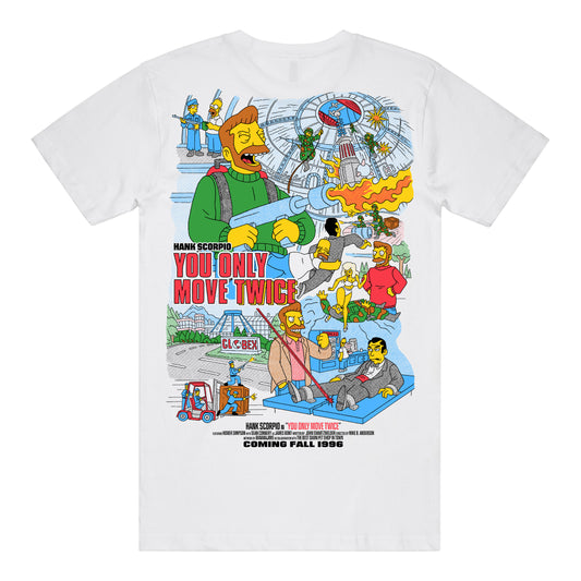 You Only Move Twice T-Shirt *CHEST + BACK PRINT*