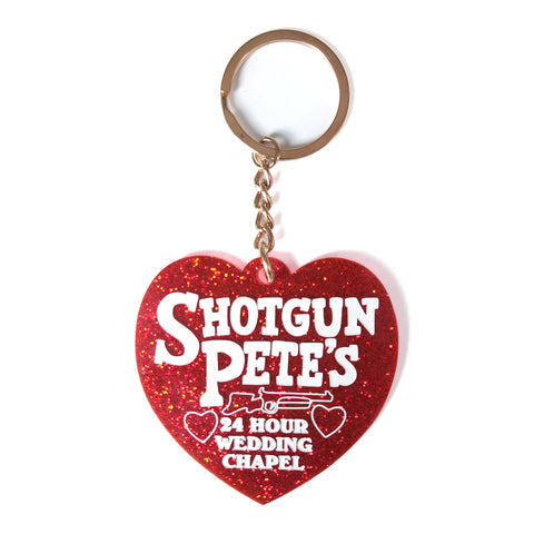 Shotgun Petes Keychain (Red Glitter)