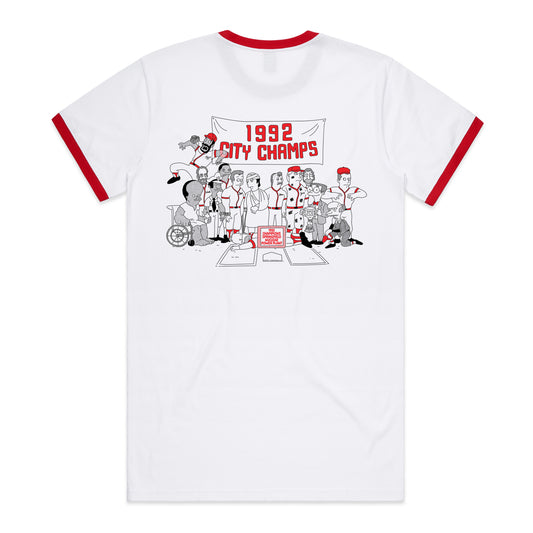 Softball Ringer T-Shirt *CHEST + BACK PRINT* [PRE-ORDER]