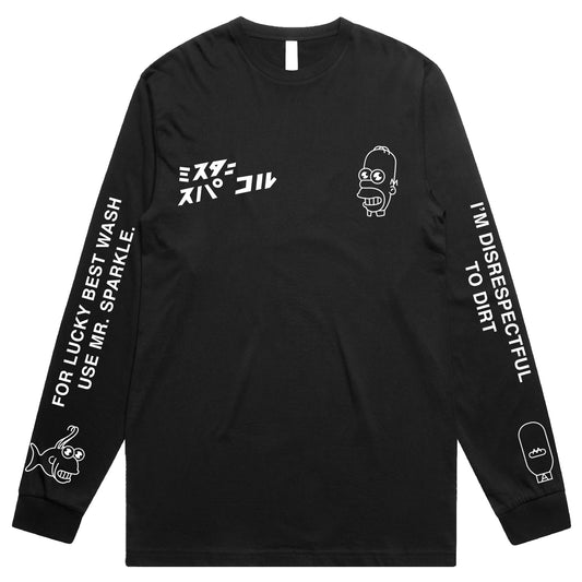 Mr. Sparkle Long Sleeve T-Shirt (Black)