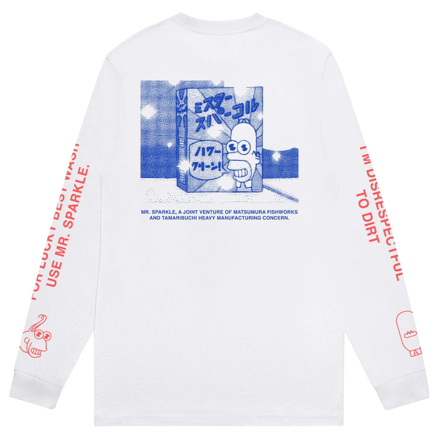 Mr. Sparkle Long Sleeve T-Shirt (White)