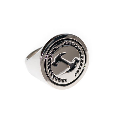 Stonecutter Chrome-Plated Ring (Silver)
