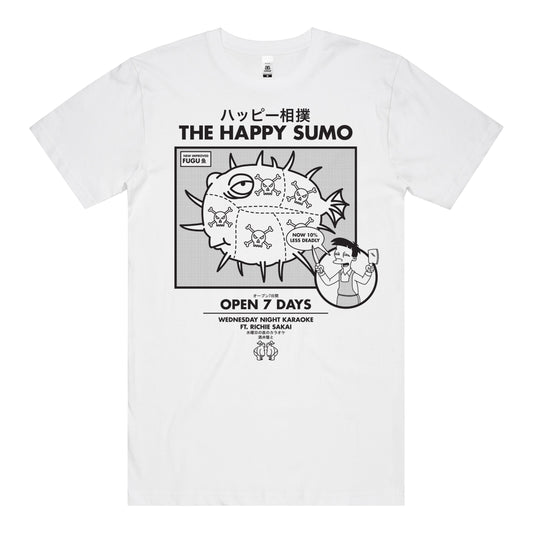Happy Sumo T-Shirt (White) *FRONT PRINT*
