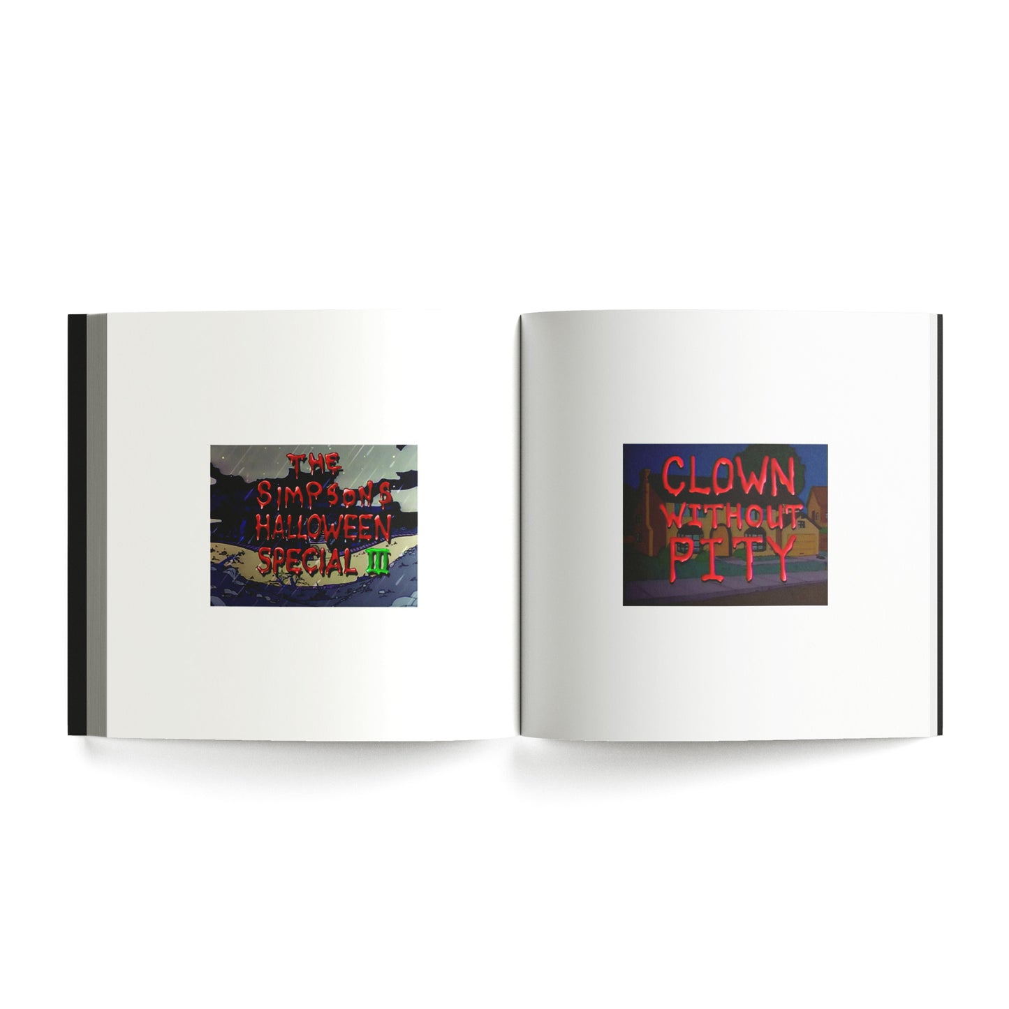 Title Cards from The Treehouse of Horror Series Book Zine