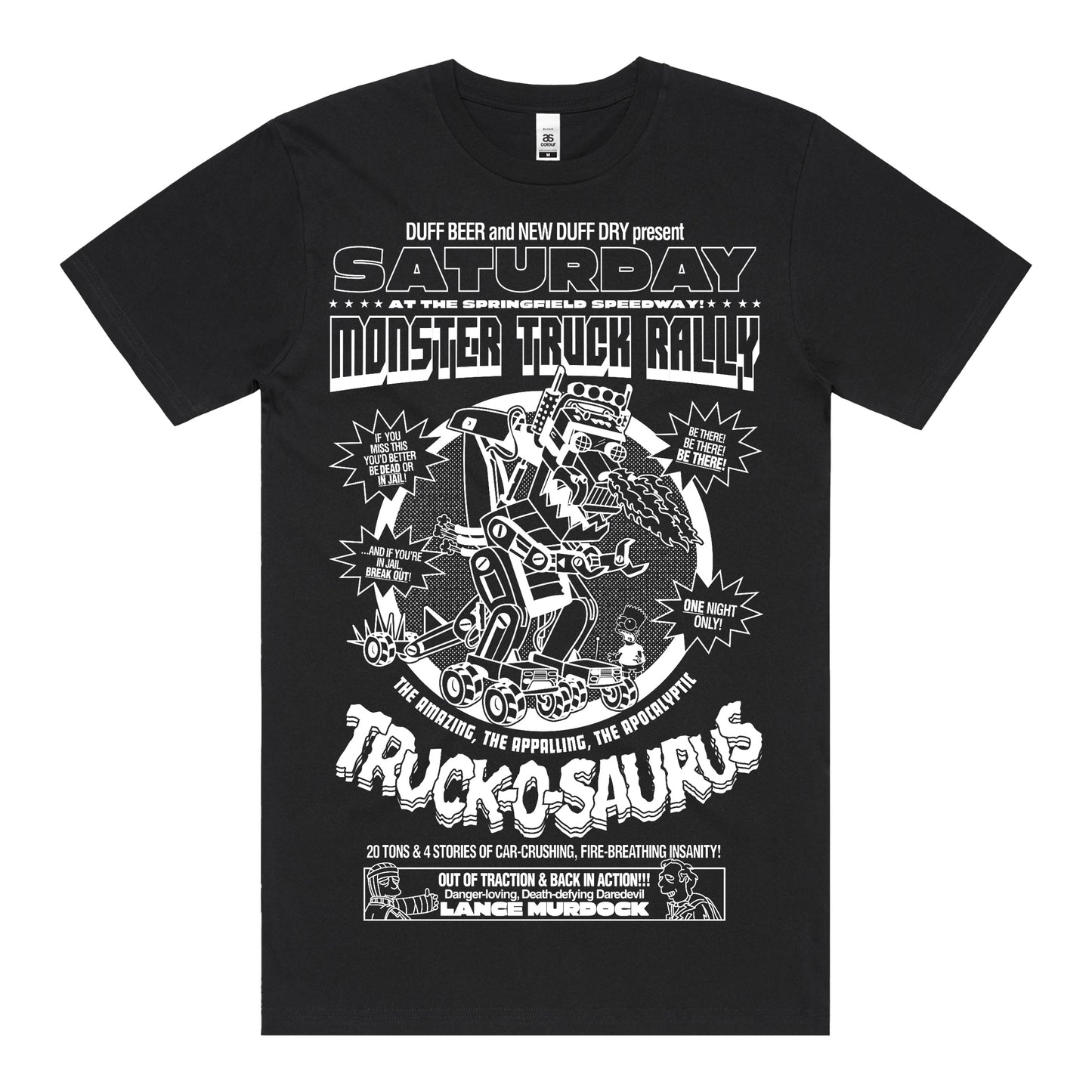 Truck-O-Saurus T-Shirt (Black) *FRONT PRINT* [PRE-ORDER]