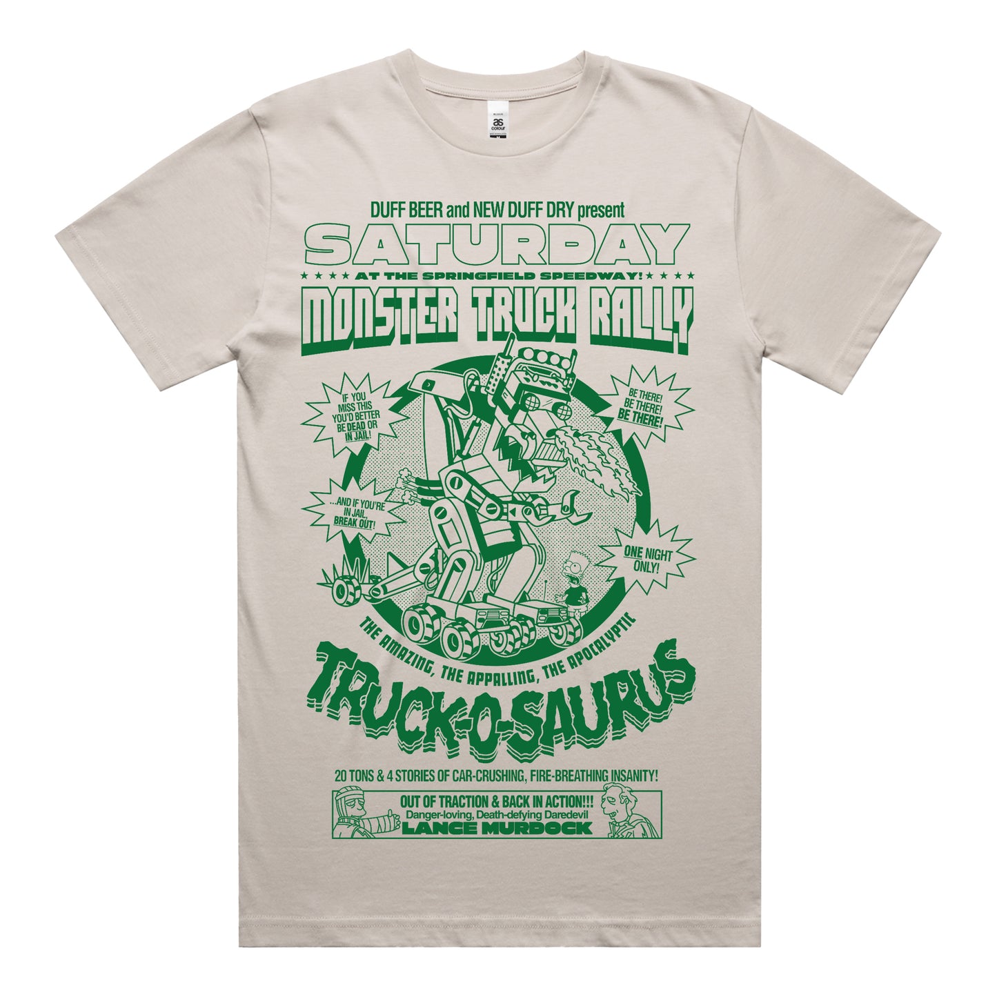 Truck-O-Saurus T-Shirt (Bone) *FRONT PRINT* [PRE-ORDER]