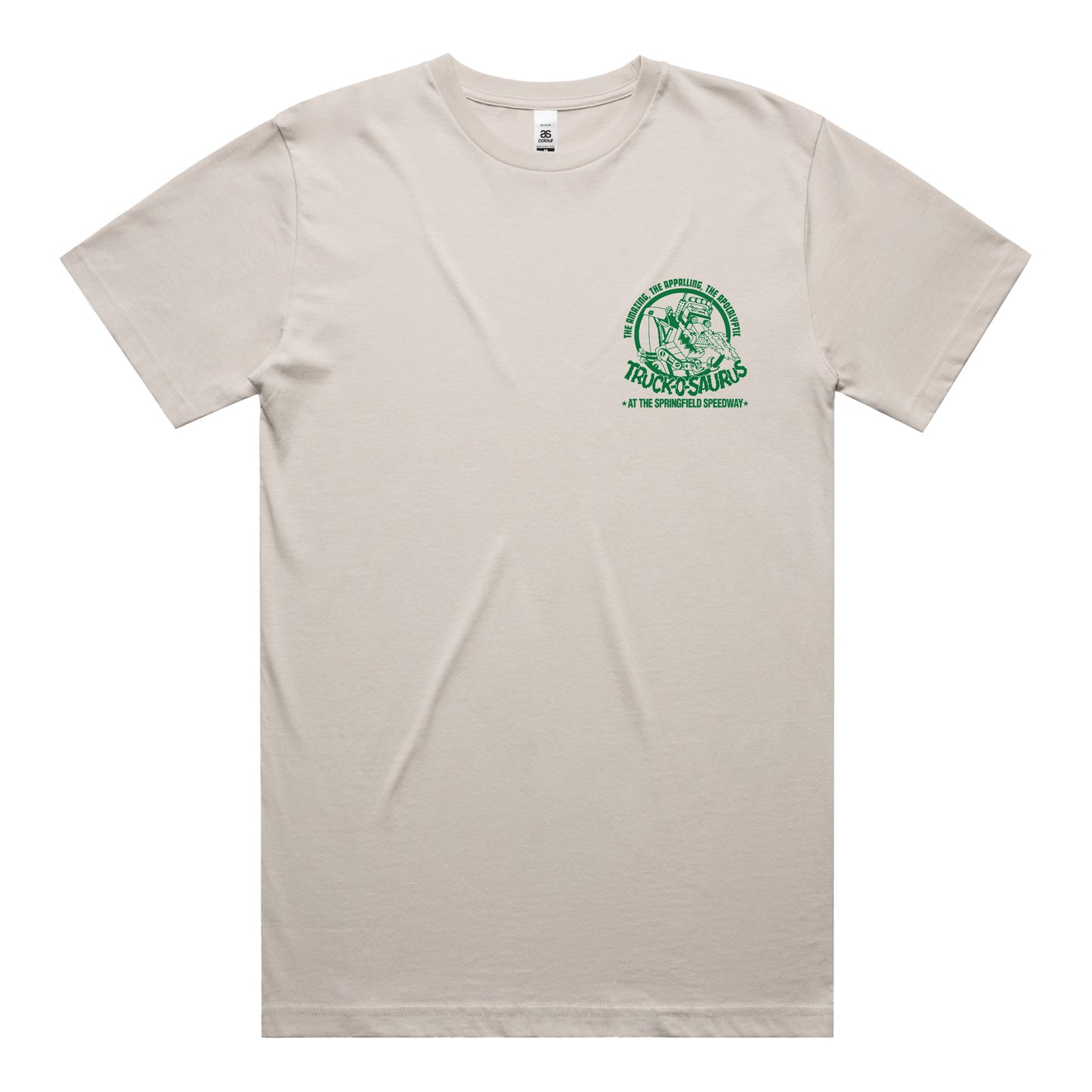Truck-O-Saurus T-Shirt (Bone) *CHEST + BACK PRINT* [PRE-ORDER]