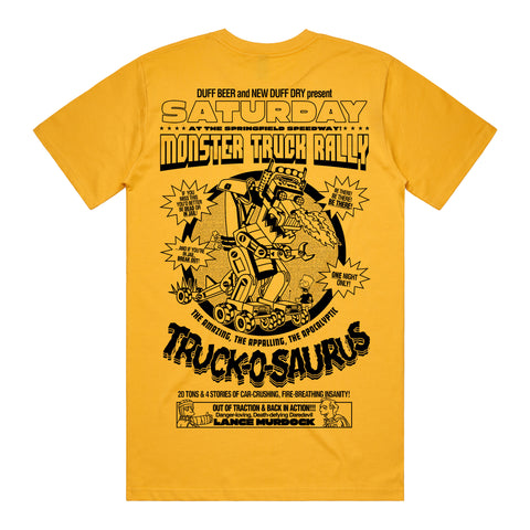 Truck-O-Saurus T-Shirt (Gold) *CHEST + BACK PRINT*