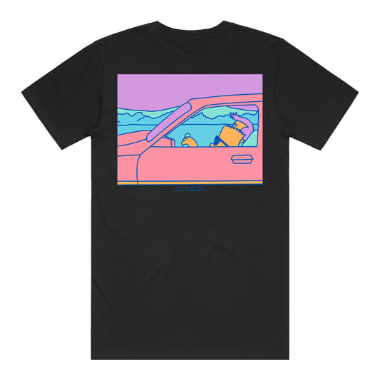 Vapourwave T-Shirt (Black) *CHEST + BACK PRINT*