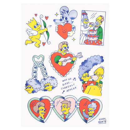 Vicky Monté Valentines A3 Riso Print