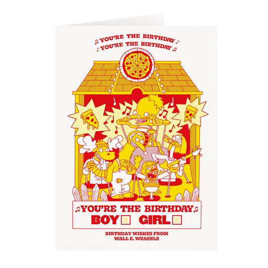 Wall E. Weasels Birthday Card