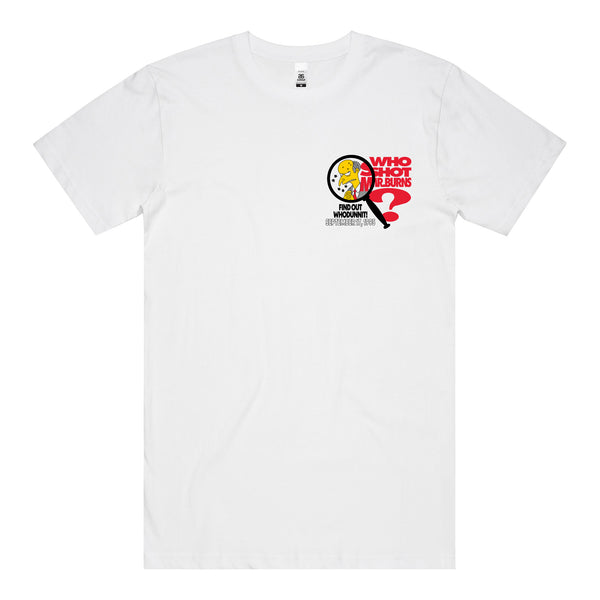 Who Shot? T-Shirt *CHEST + BACK PRINT*