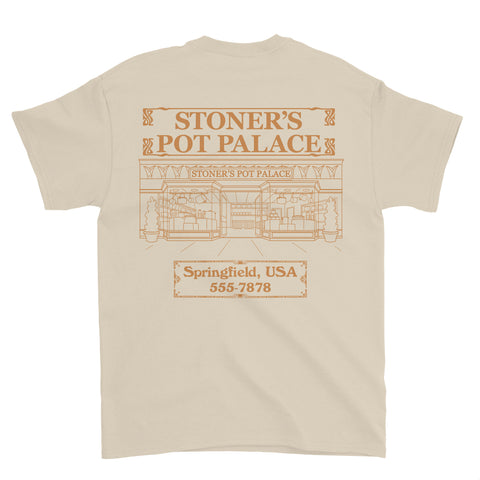 Stoner's Pot Palace T-Shirt (Sand)
