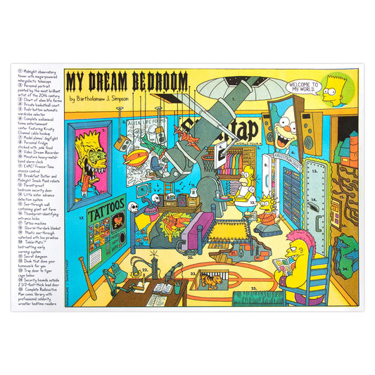 Bedroom A3 Riso Print