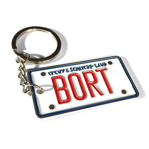 BORT License Plate Keychain