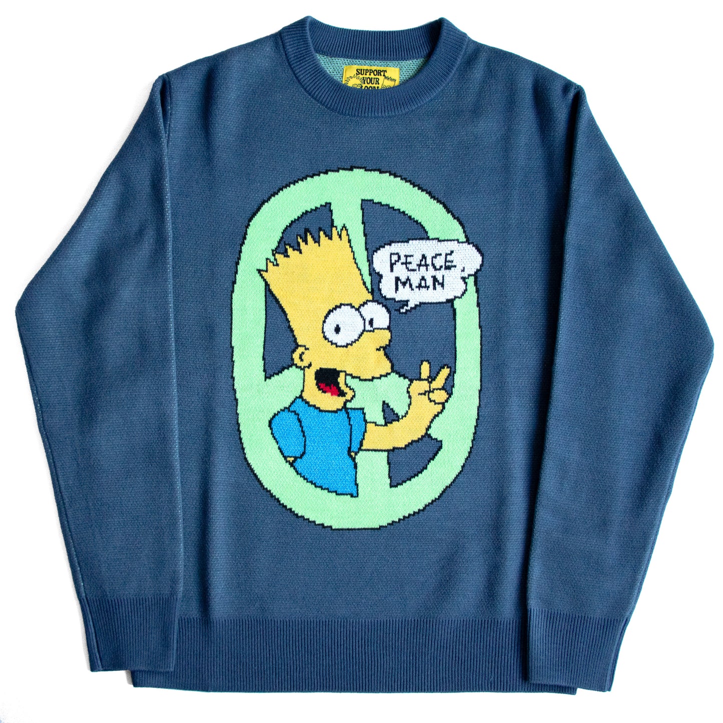 'Peace, Man' Knitted Sweater