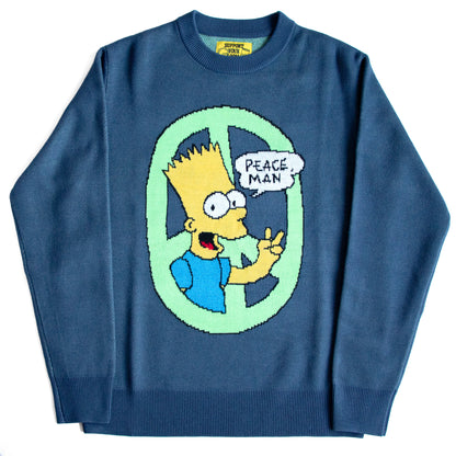 'Peace, Man' Knitted Sweater