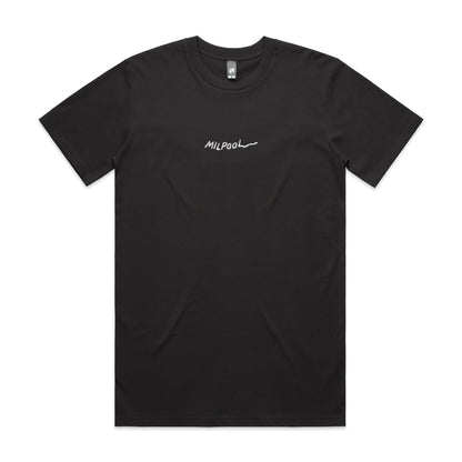 Embroidered Milpool Heavyweight T-Shirt (Black)
