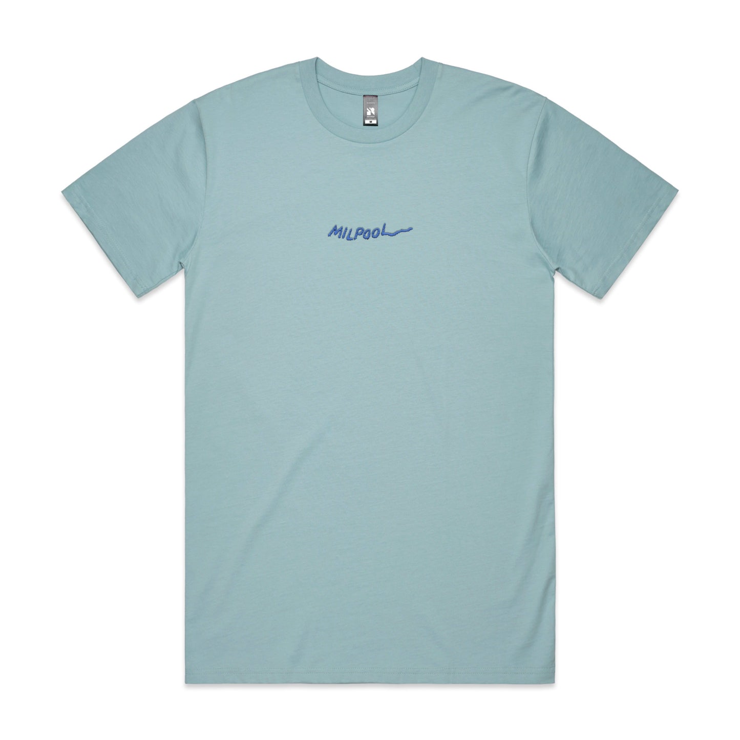 Embroidered Milpool Heavyweight T-Shirt (Pale Blue)
