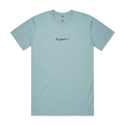 Embroidered Milpool Heavyweight T-Shirt (Pale Blue)