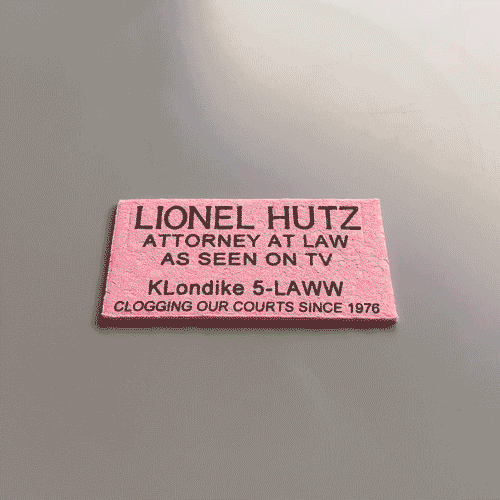 Lionel Hutz Sponge Business Card